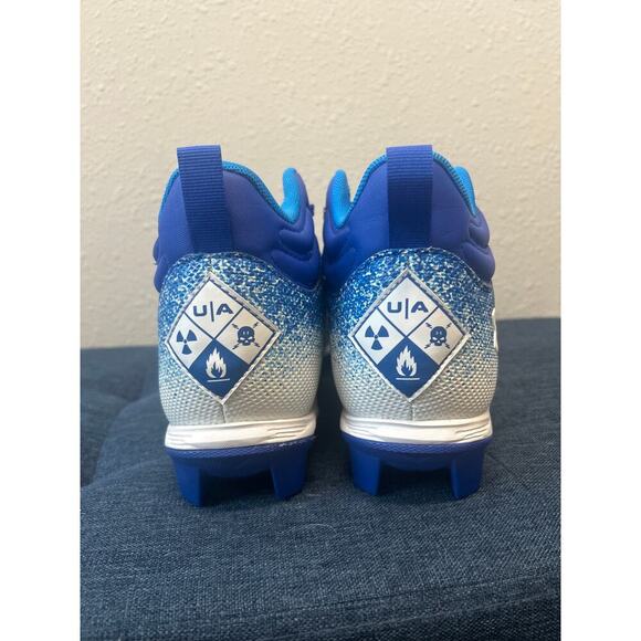 Under Armour Men's Spotlight Fran 2.0 Football Shoe, Royal Blue/White Size 11 - Picture 3 of 9
